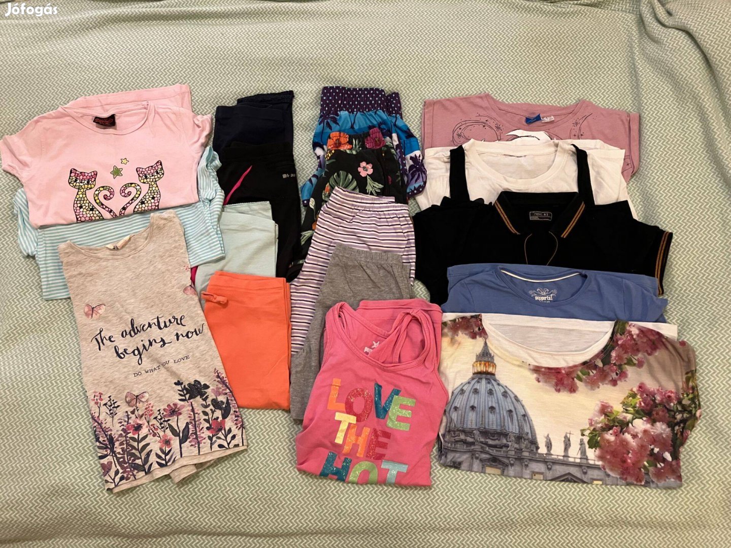 17 db-os lány tavaszi nyári ruha csomag felső ujjatlan póló 134/140