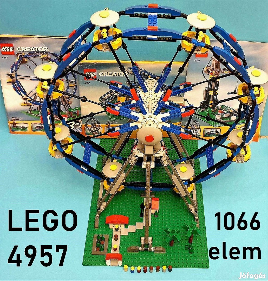 17 éves LEGO Creator 4957 Ferris Wheel/Óriáskerék, hiánytalan,útmutató