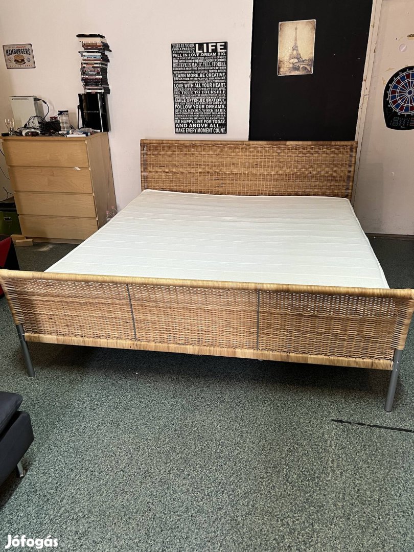 180x200 cm Ikea ágykeret+ ágyrács+matrac 