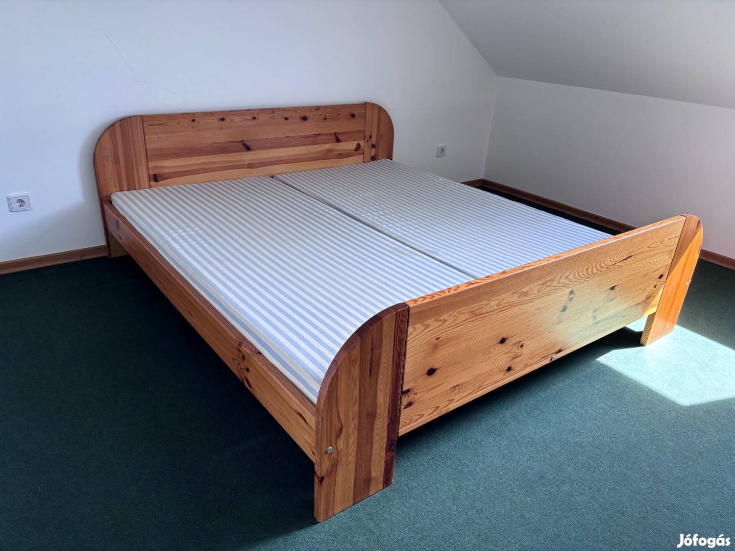 180x200 kétszemélyes fenyő ágy ágyrács matrac fenyő