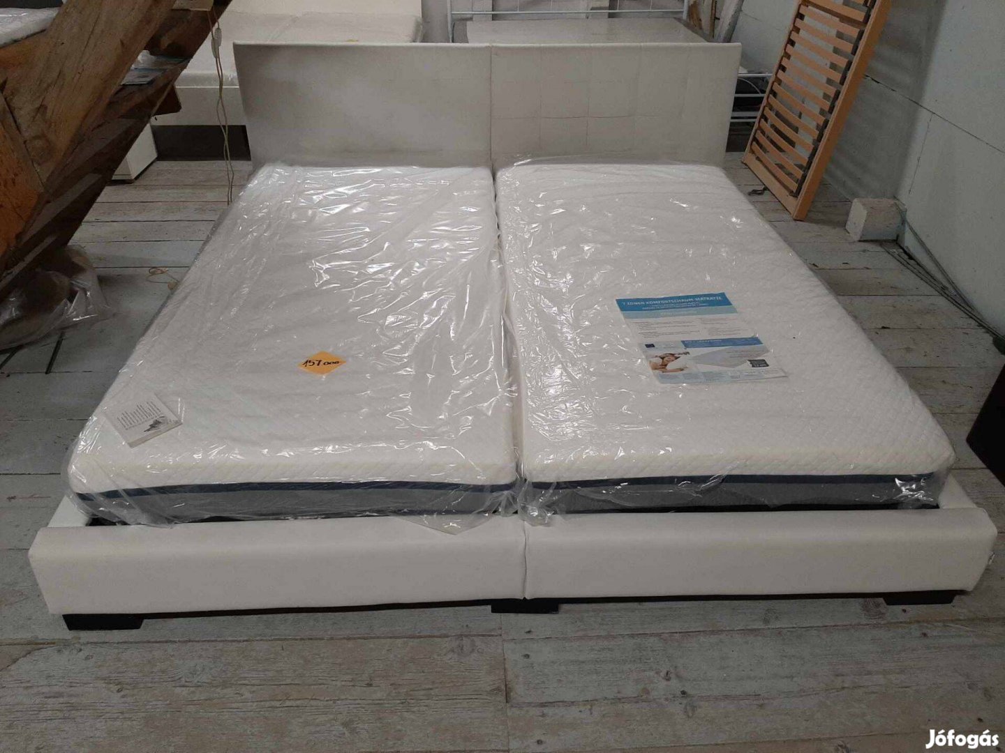 180x200cm-es franciaágy, kompletten, új matracokkal eladó