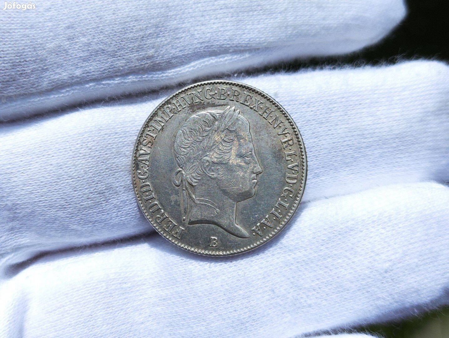 1843 B 20 krajcár ezüst érme 1