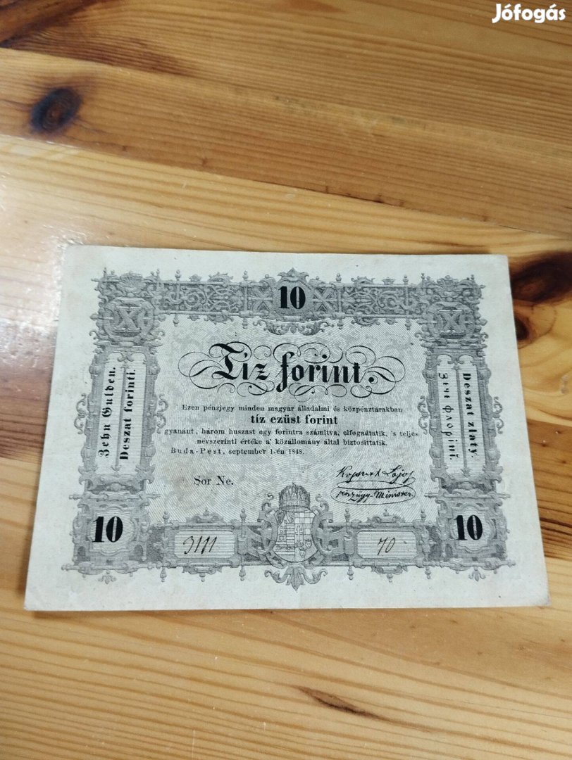 1848 10 forint ropogós