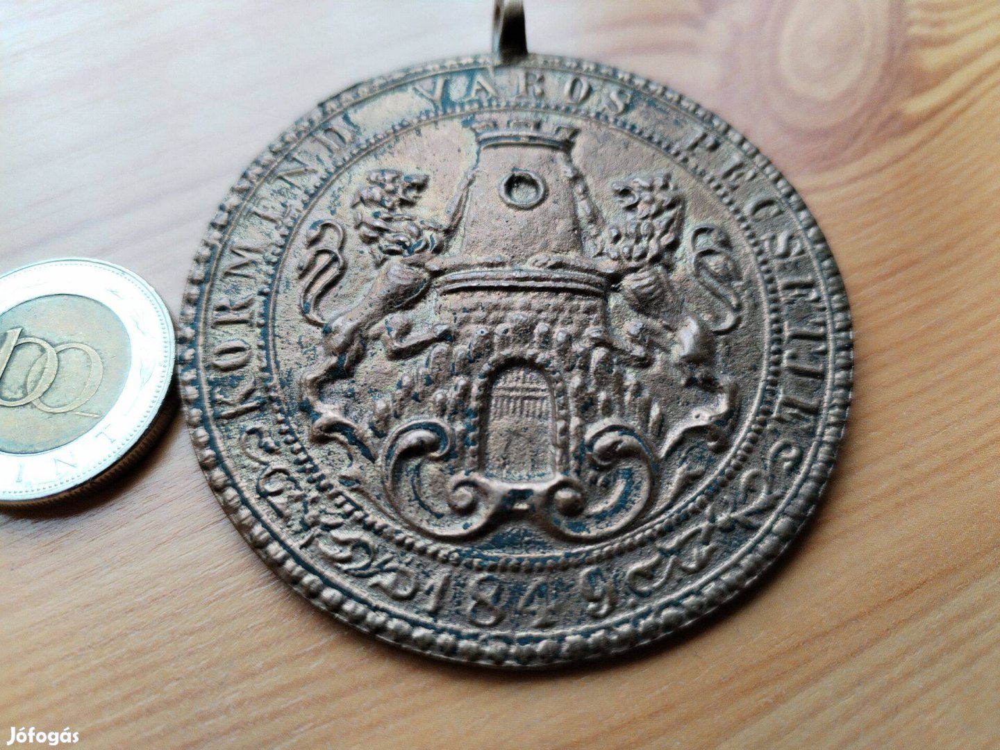 1849-es Körmend város Pecsétjének bronz múzeumi verete