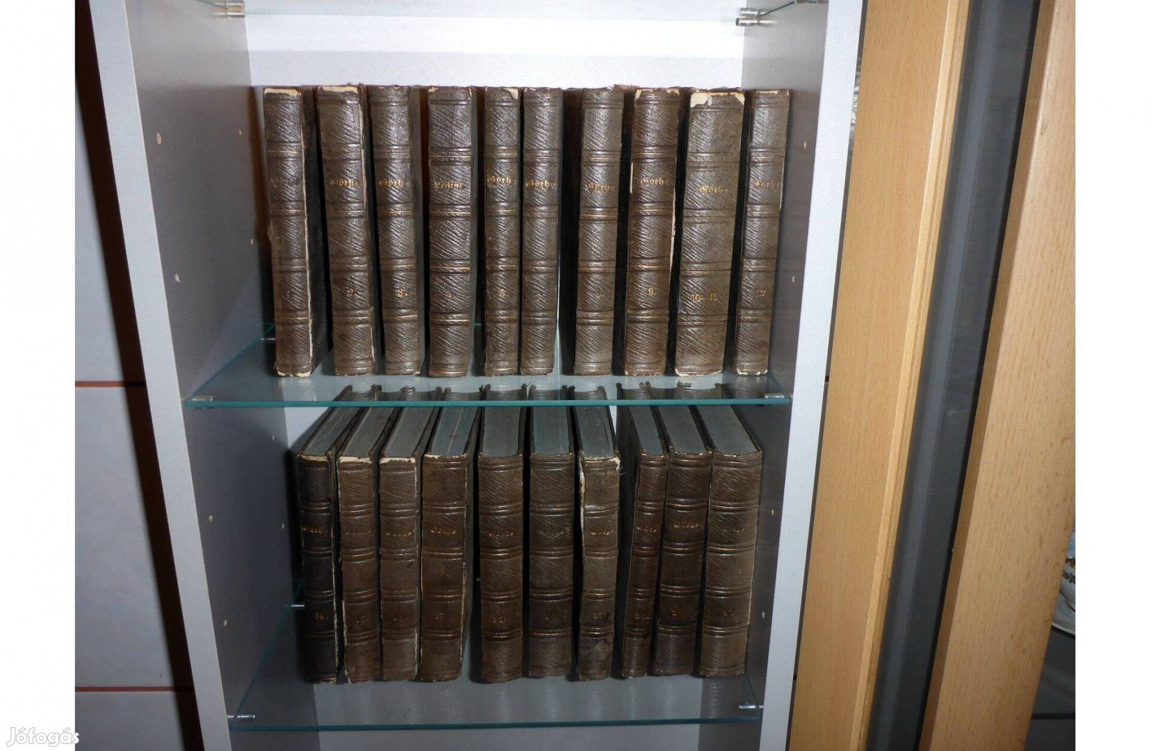 1853-1858 eredeti német gótbetűs kiadású Goethe művei sorozat 20 kötet