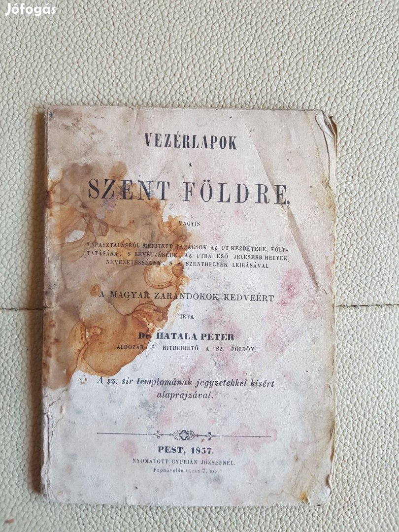 1857 Vezérlapok a Szent Földre Nyomtatott könyv részlete 96