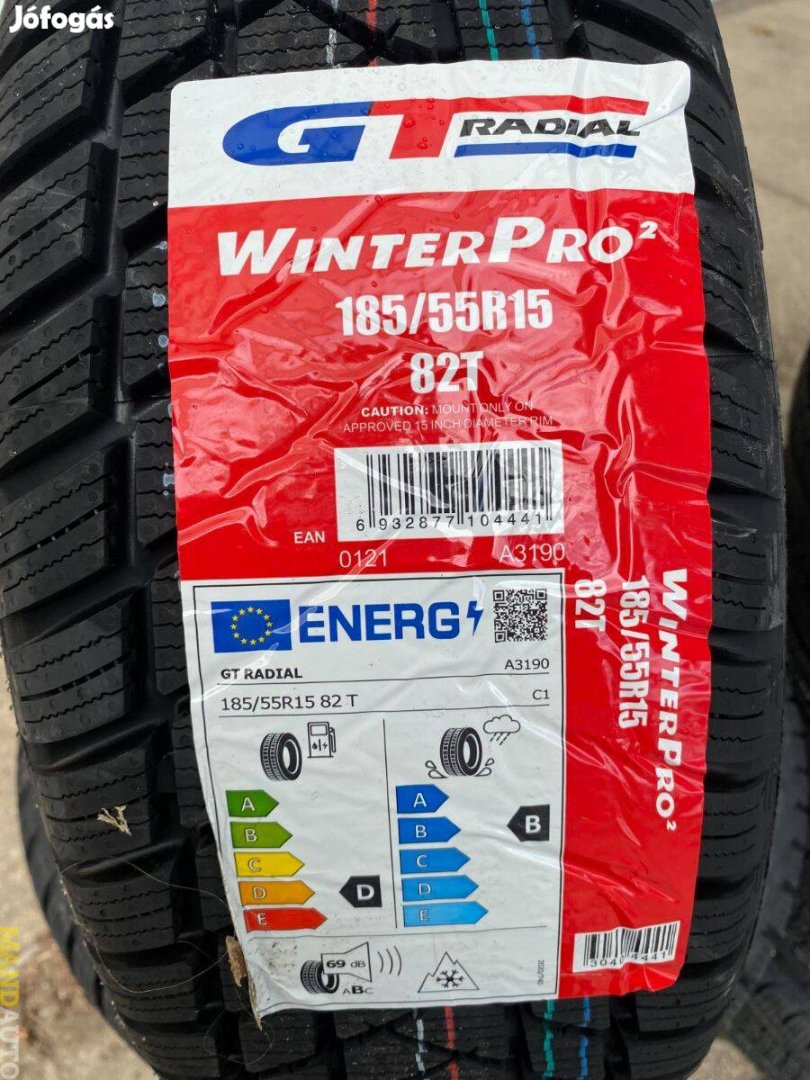 185/55R15 Gtradial Winterpro 2 Evo,Új téligumi