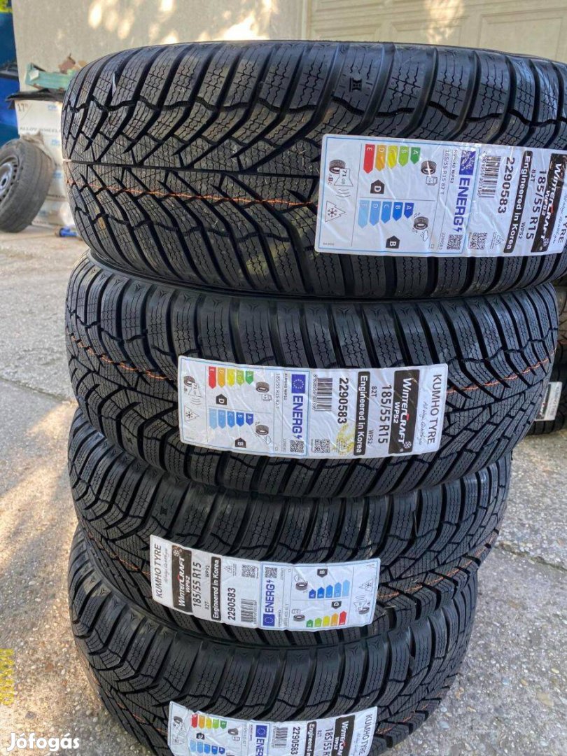 185/55R15 Kumho Wintercraft WP52,Új téligumi