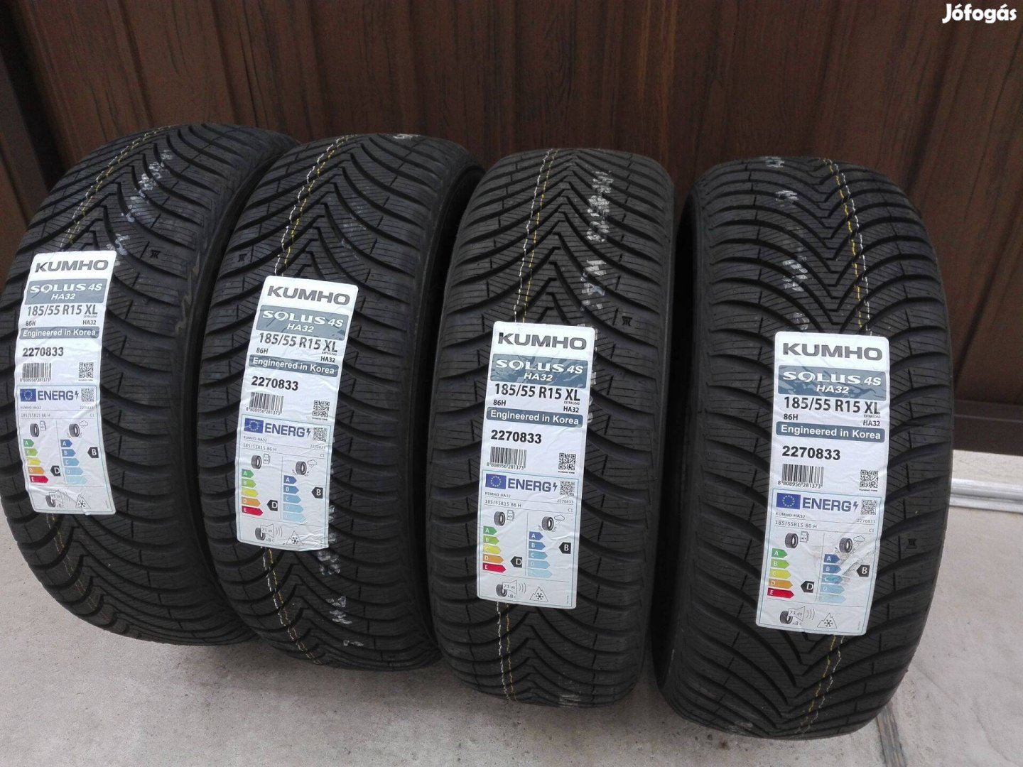 185/55R15 Új Kumho négyévszakos gumi garnitúra 185/55 r15