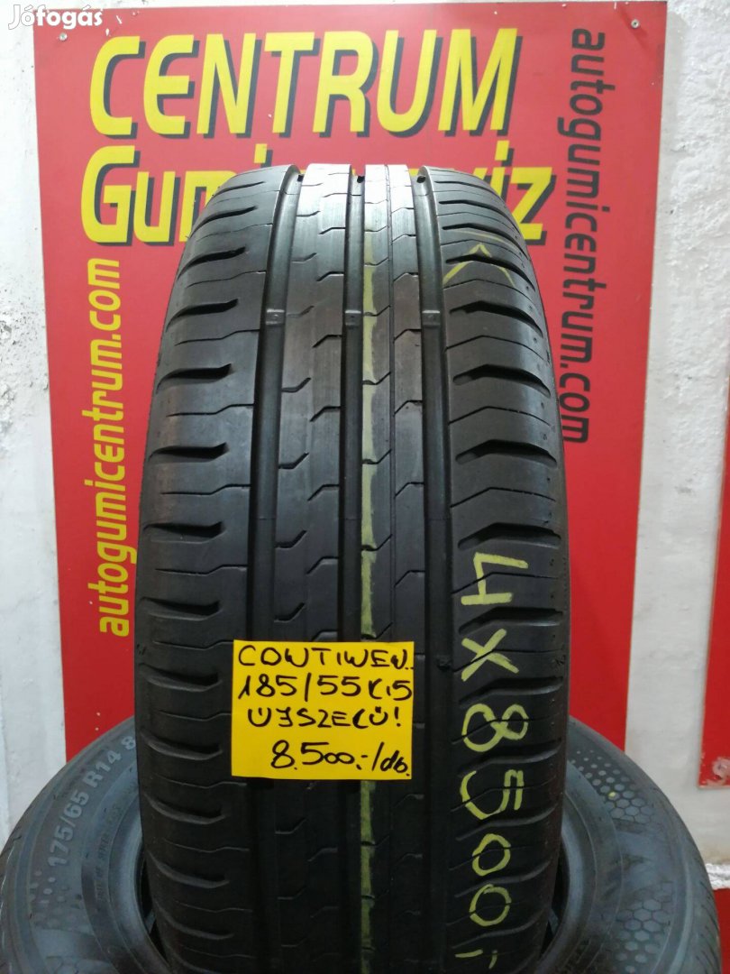 185/55r15 használt nyári gumi Continental 4db 8.500 Ft