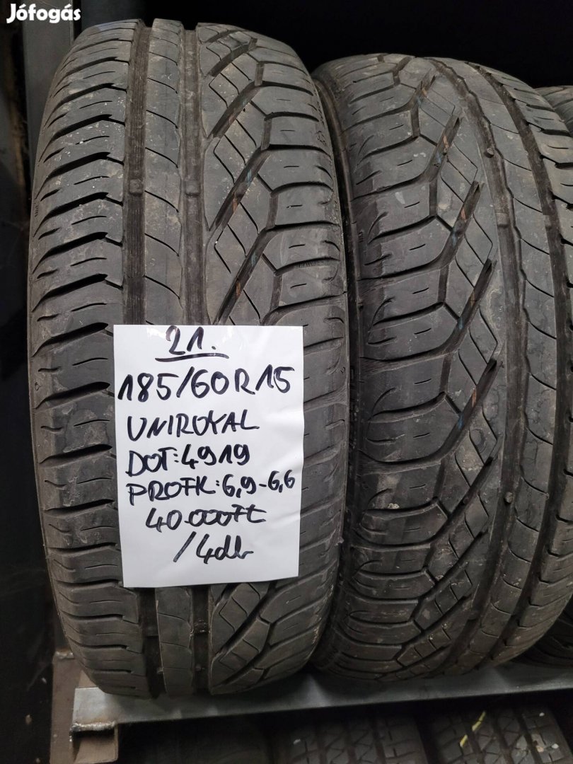 185/60 R15 Uniroyal nyári gumik