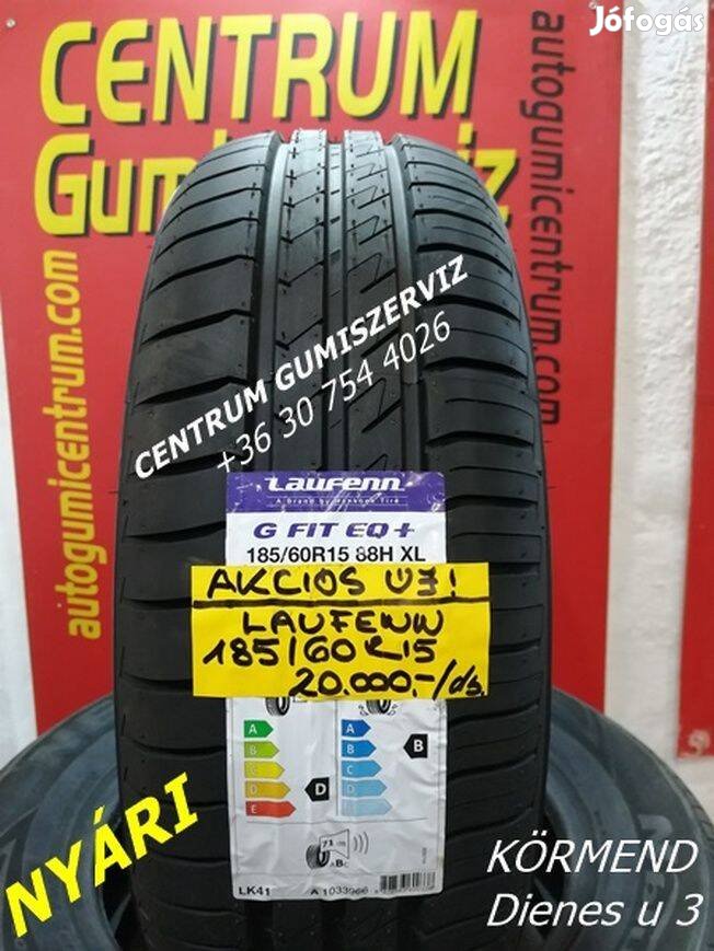 185/60r15 Laufenn nyári gumik. 20.000 Ft