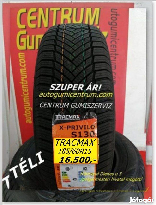 185/60r15 Tracmax új téli gumi 14.500 Ft