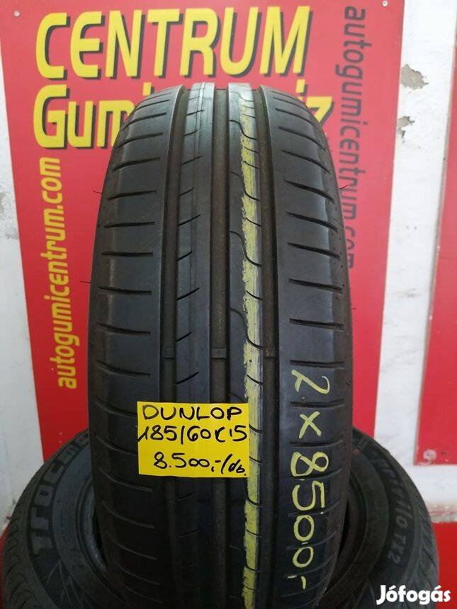 185/60r15 hasznalt nyari gumi Dunlop 2db 8.500 Ft