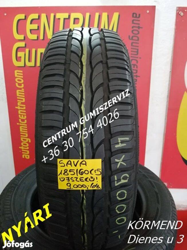 185/60r15 használt nyári gumi Sava 4db