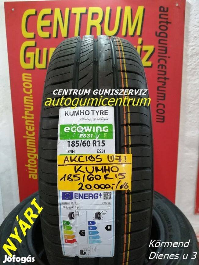 185/60r15 nyári gumi újak -Kumho. 20.000 Ft