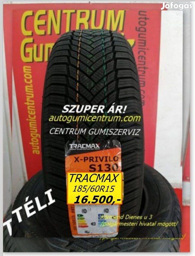 185/60r15 téli gumi újak -Tracmax. 16.500,-