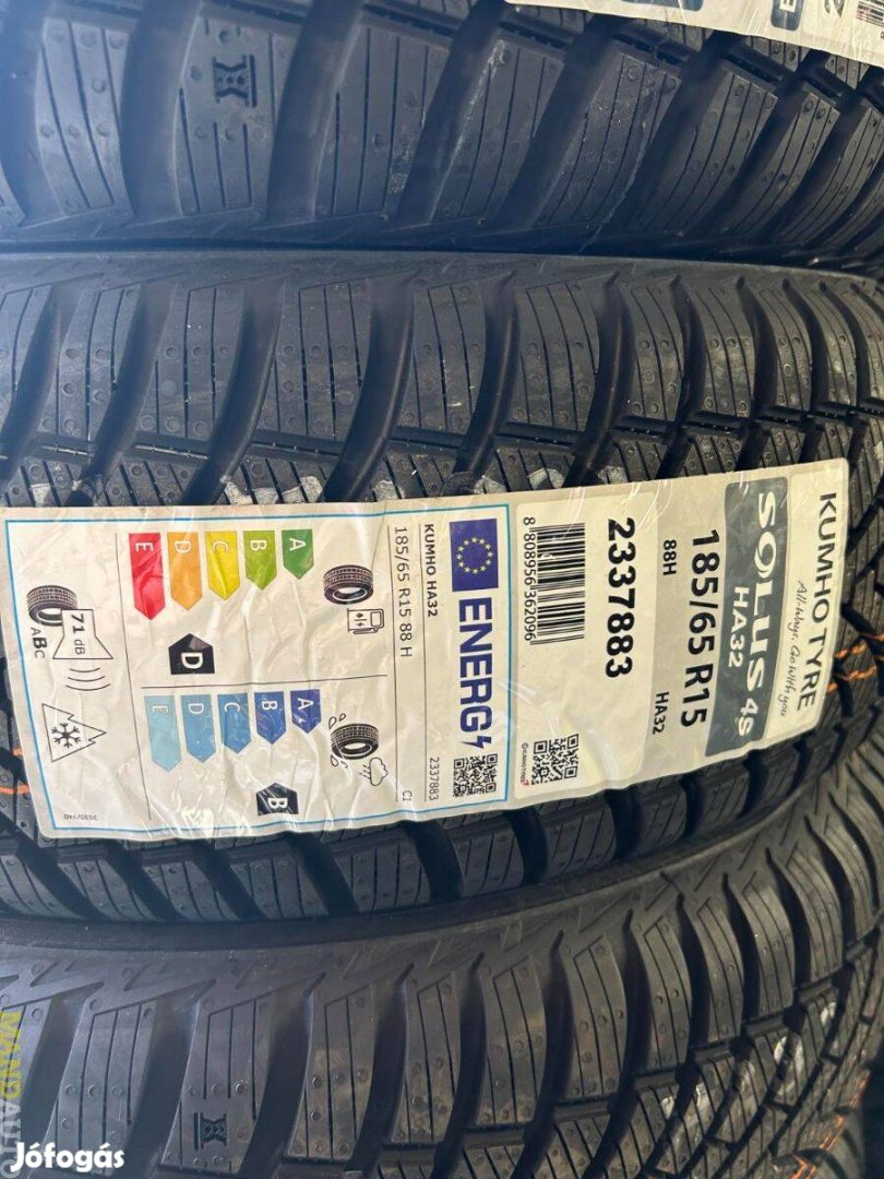 185/65R15 Kumho Solus 4S HA32,Új négy évszakos gumi