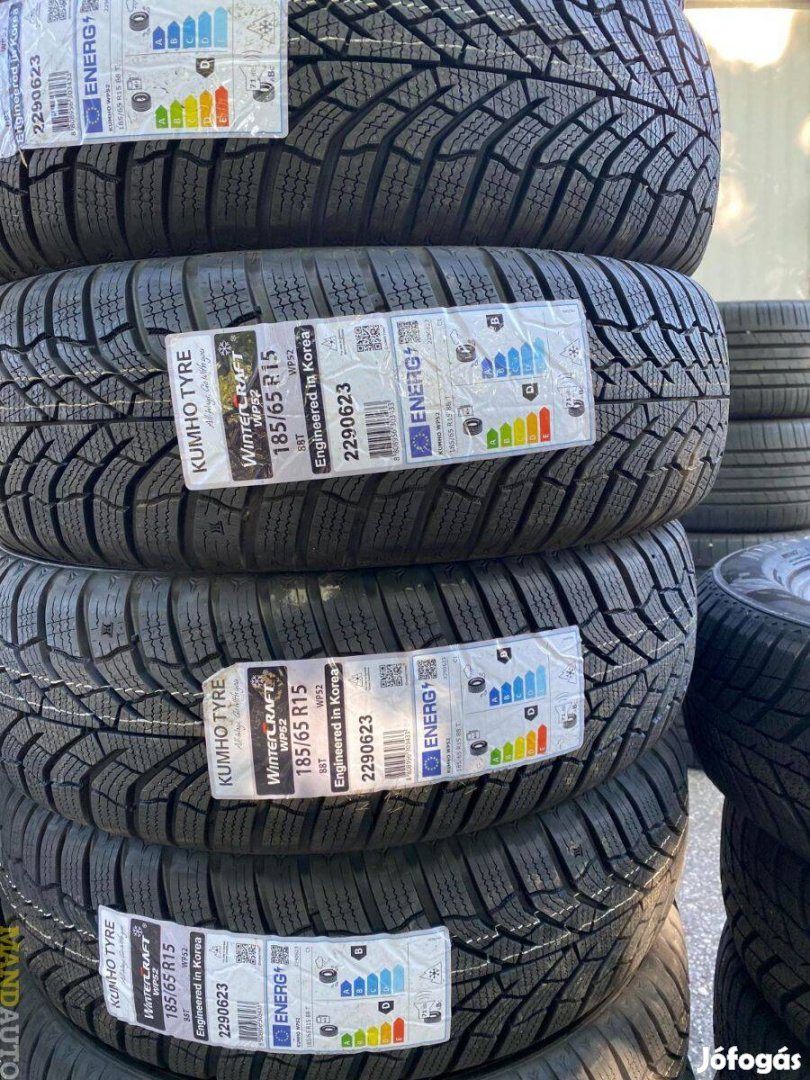 185/65R15 Kumho Wintercraft WP52,Új téligumi