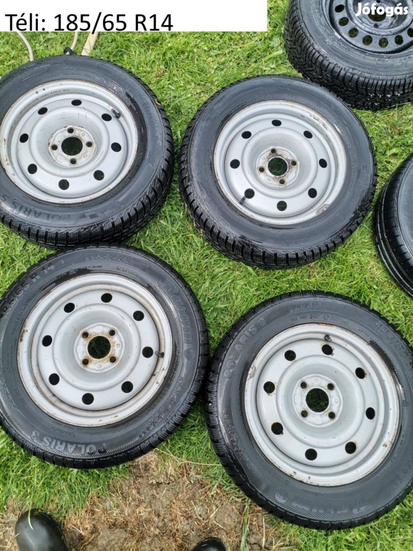 185/65 R14 téligumi, lemezfelni, kerékgarnitúra eladó