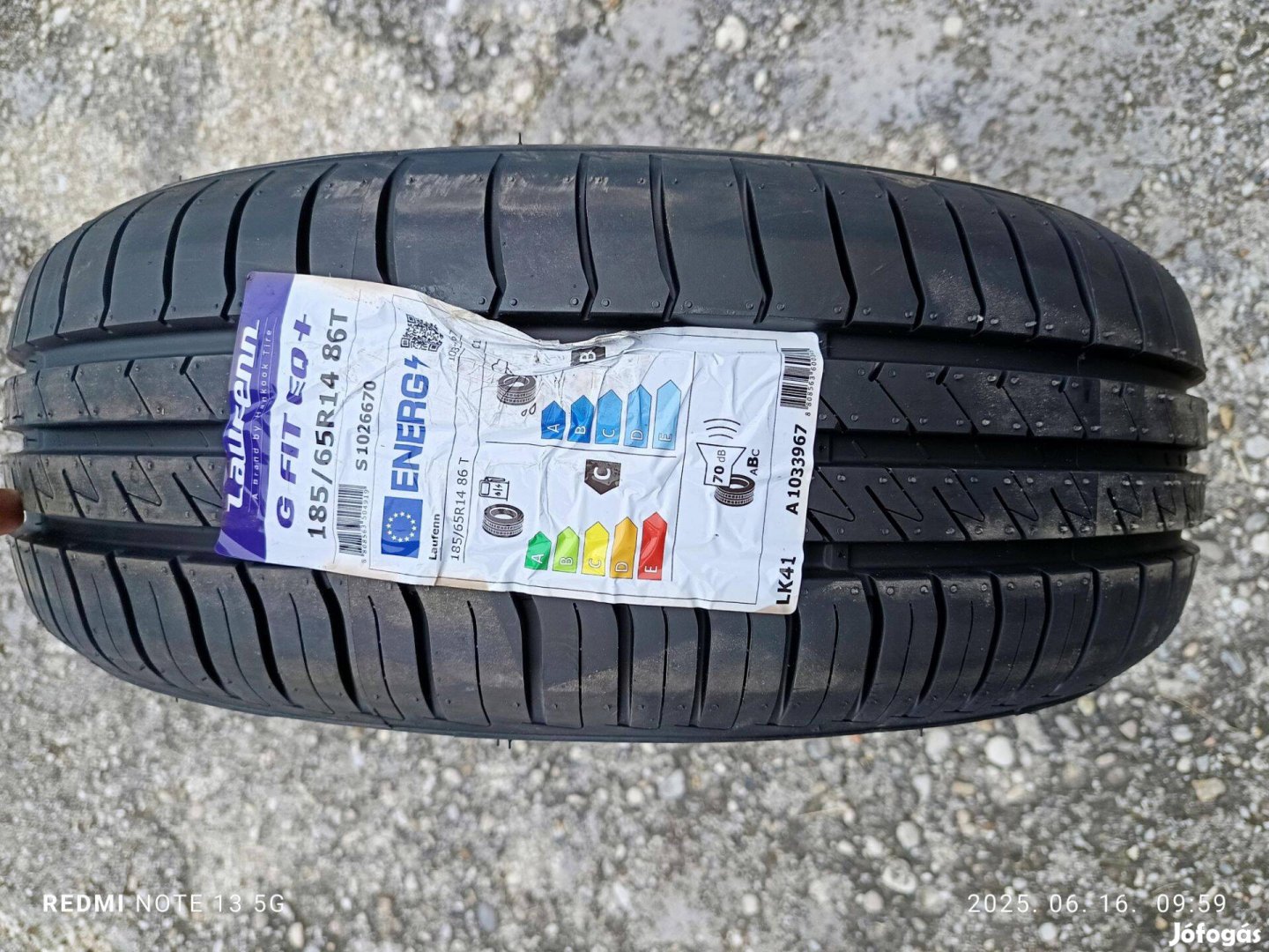 185/65 r14 1db Laufenn nyári gumi eladó