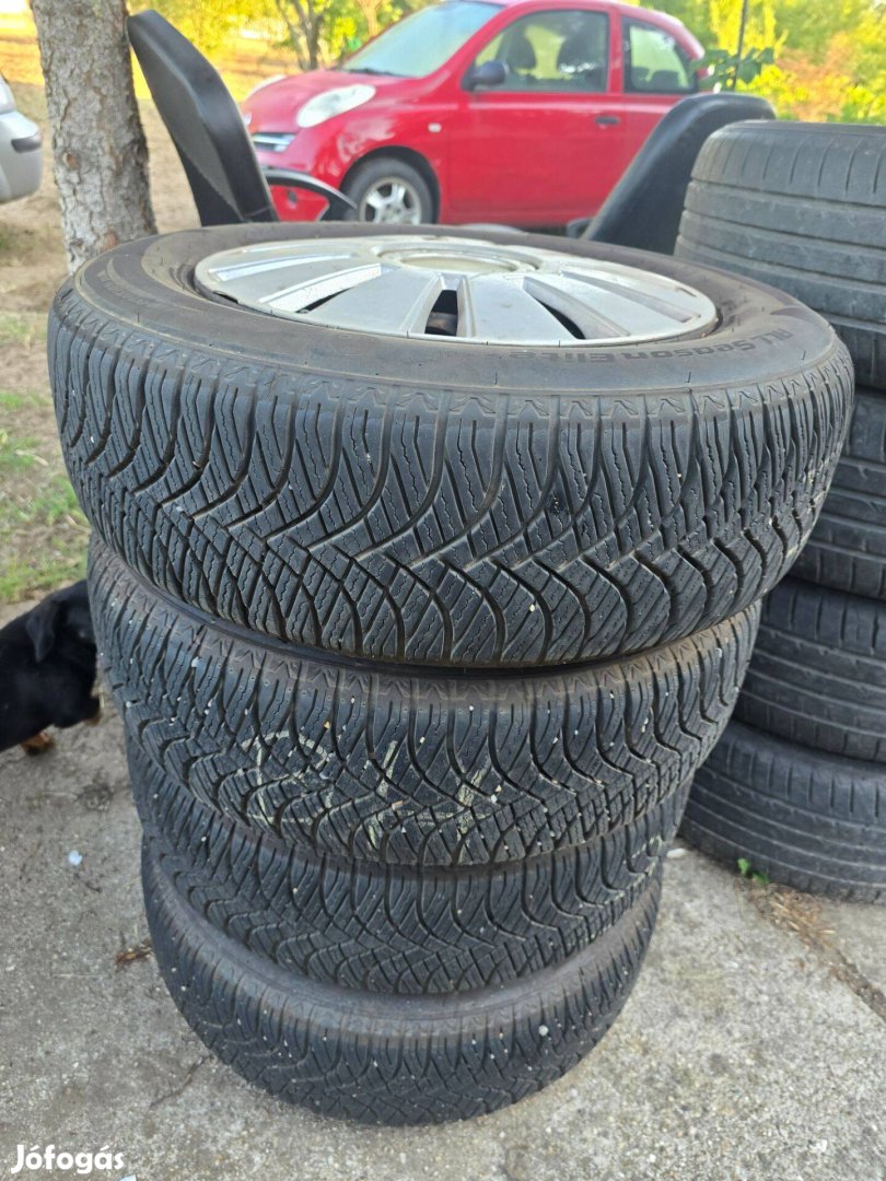 185/65 r15 teli szett 2024 évjárat 5x112 lemezfelnivel disztarcsaval