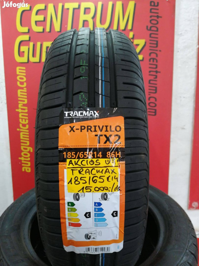 185/65r14 Tracmax új nyári gumi 15.000 Ft