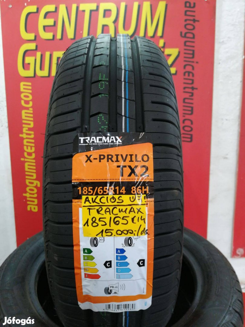 185/65r14 Tracmax új nyári gumi 15.000 Ft