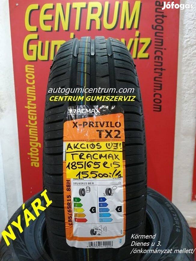 185/65r15 nyári gumi újak -Tracmax. 15.500 Ft