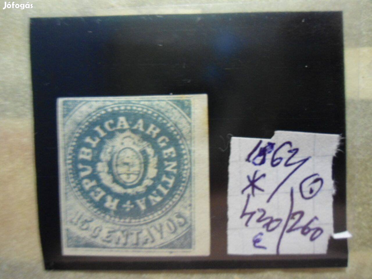 1862.Argentina Republica Stamp For Sale.4200 Euró