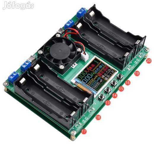 18650 Cellakapacitás-mérő Modul Kijelzővel AE4 (4969)