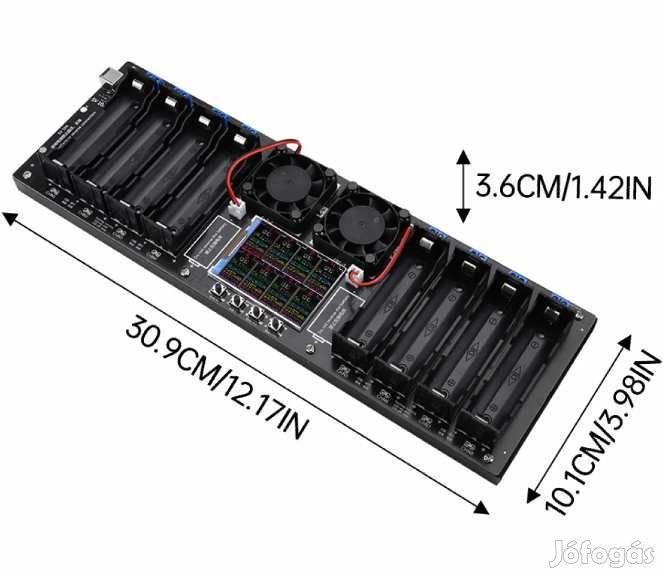 18650 Cellakapacitás-mérő Modul Kijelzővel AE8 (5652)