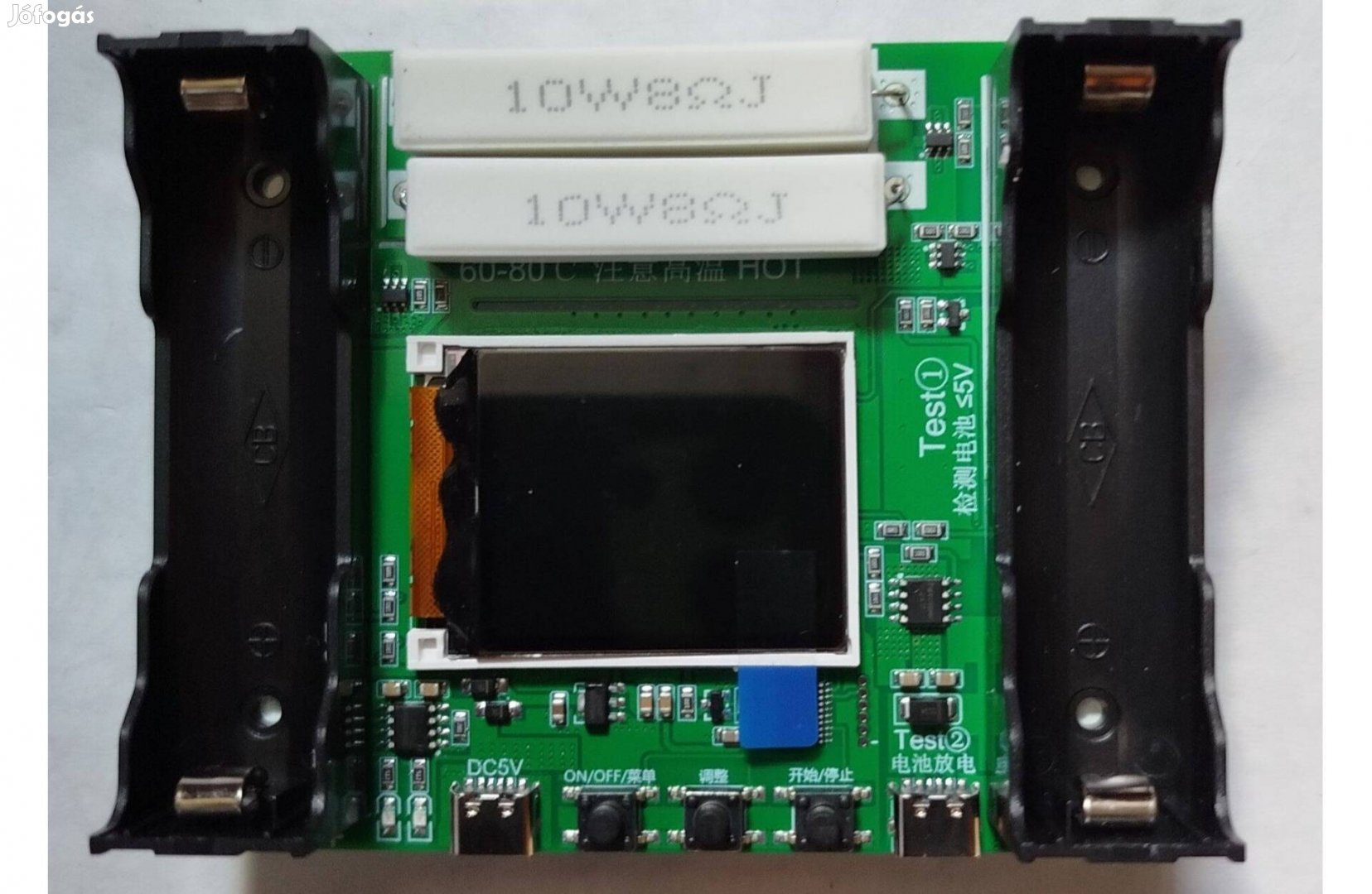 18650 lítium AKKU tesztelő