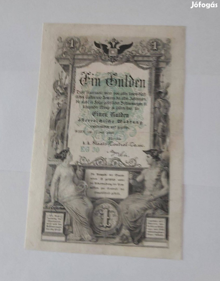 1868 1 Gulden (1 forint)szép állapotban