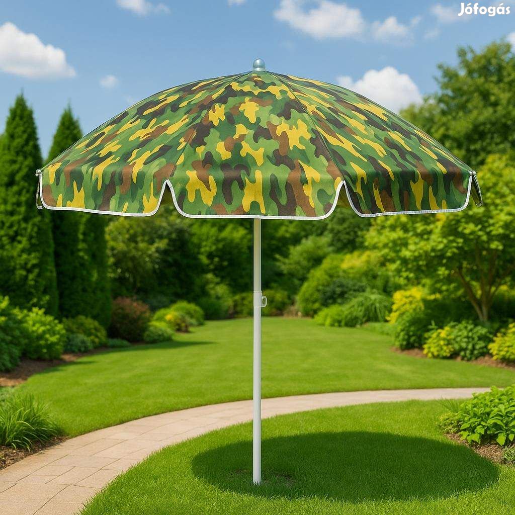 186 cm átmérőjű prémium UV álló napernyő terep színű Monivel