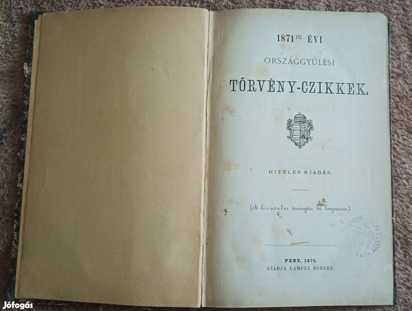 1871-ik évi országgyülési törvény-czikkek