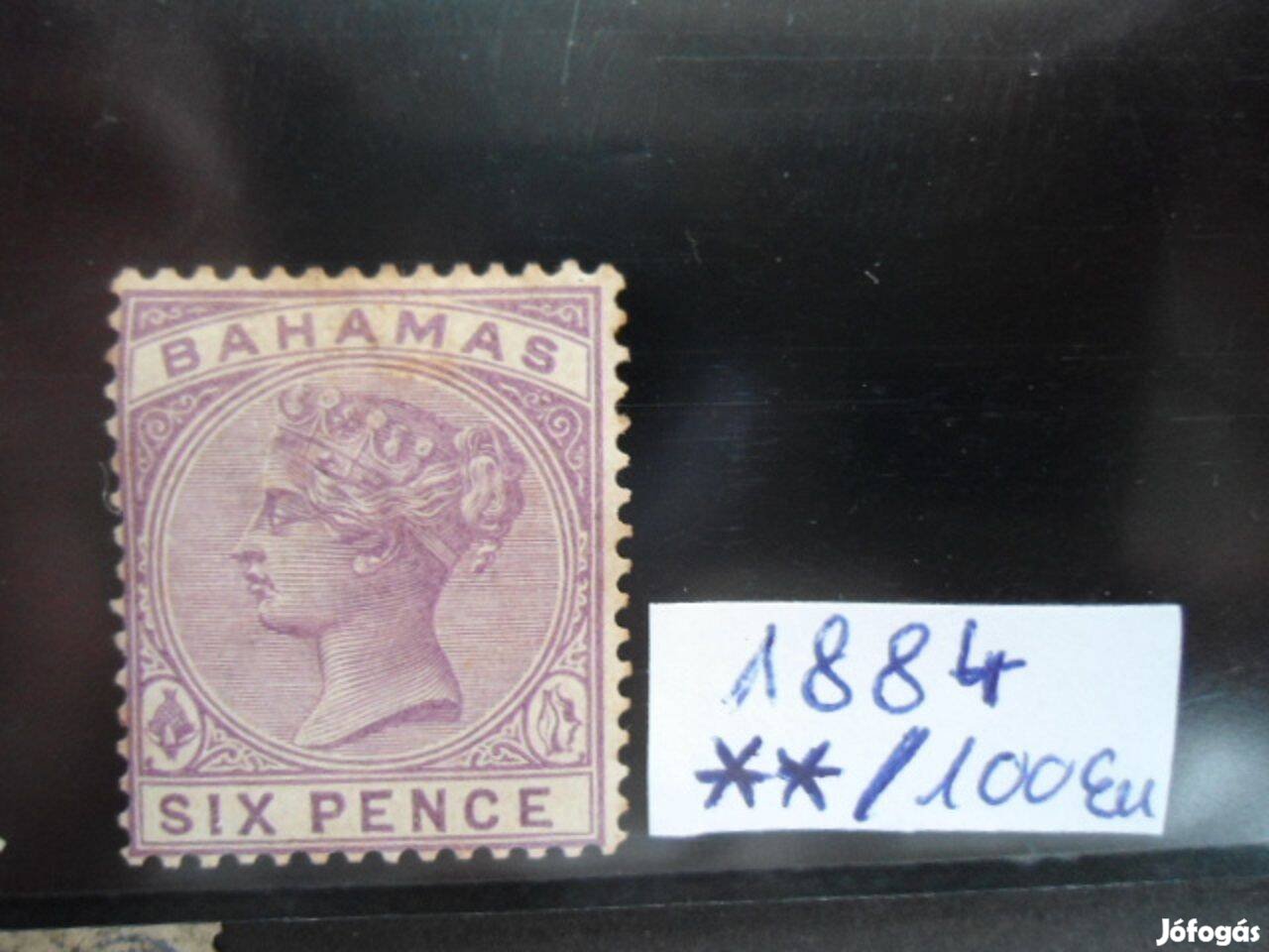 1884.Bahamas stamp sale.100 Euró