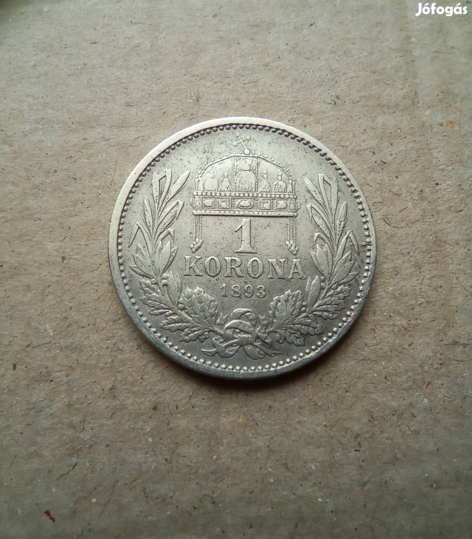 1893. Ezüst 1 korona.