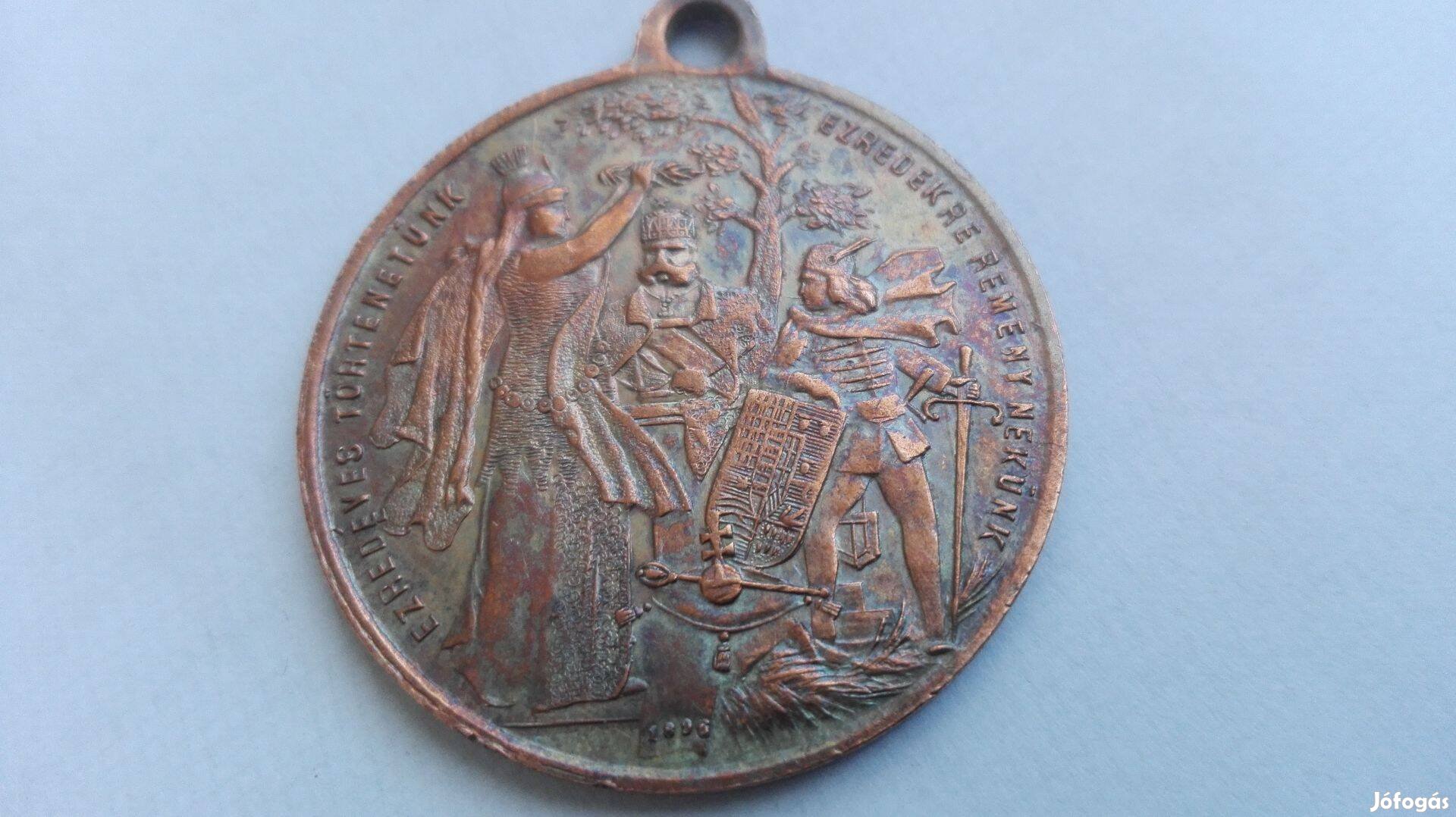 1896-os eredeti Millenniumi emlékérem ritka db