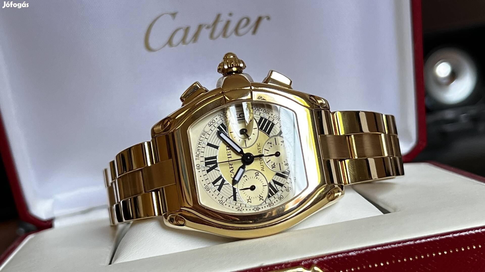 18K Cartier Roadster Chrono XL - Eredeti