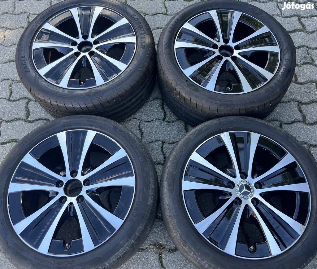 18 18" 5x112 Mercedes két széles gyári alufelni felni tpms szenzor