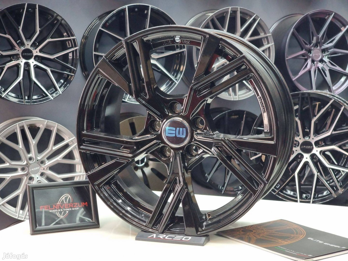 18 5X112 Elite Wheels Thoth Black Polish 8X18 ET45 alufelni Audi