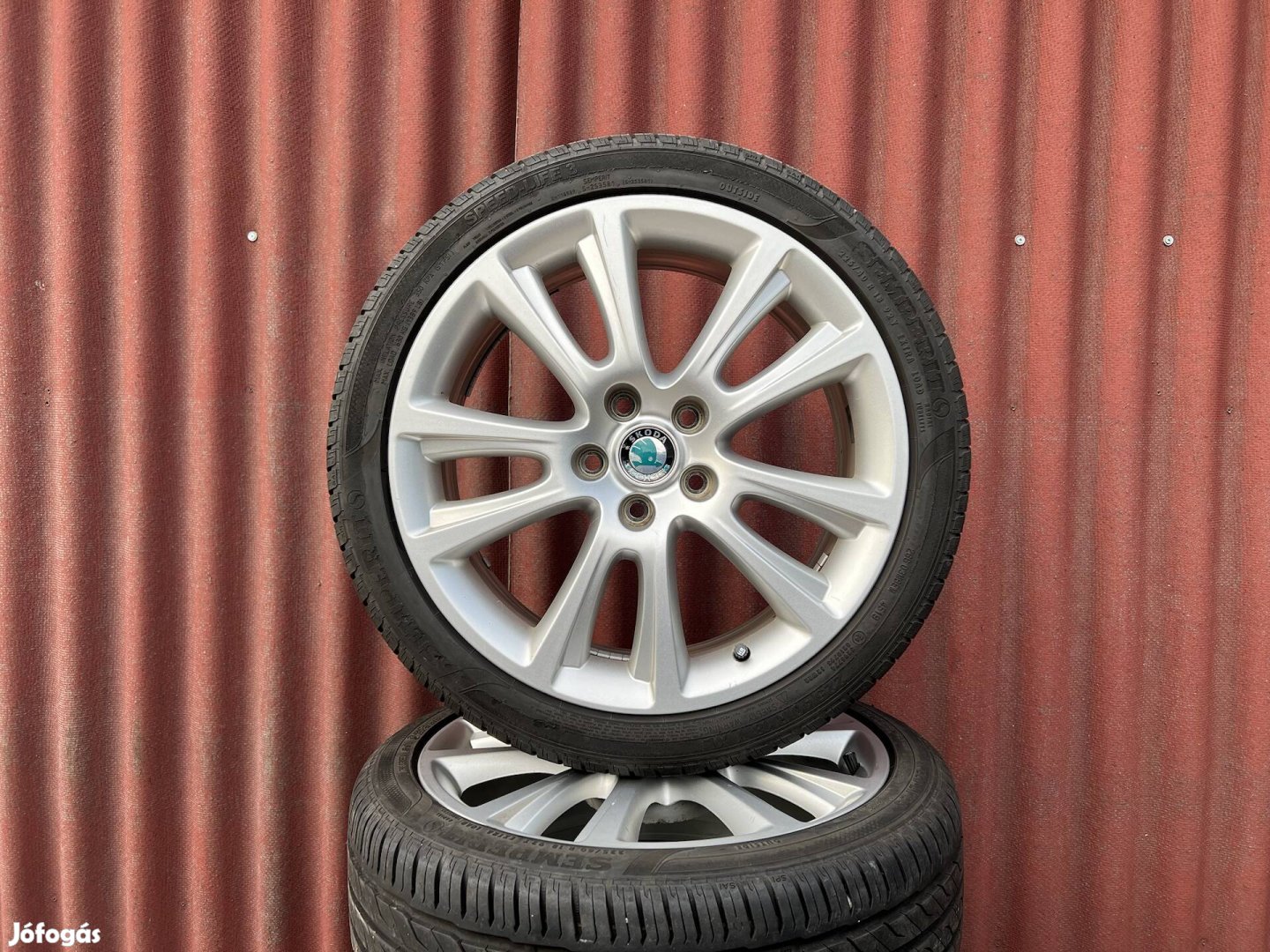 18" 5x112 gyári Skoda RS alufelni nyárigumikkal!