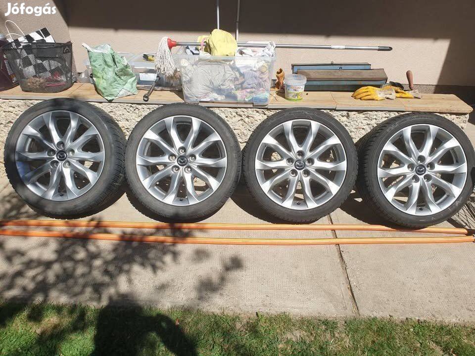 18" Mazda gyári alufelnik, téli gumikkal együtt!