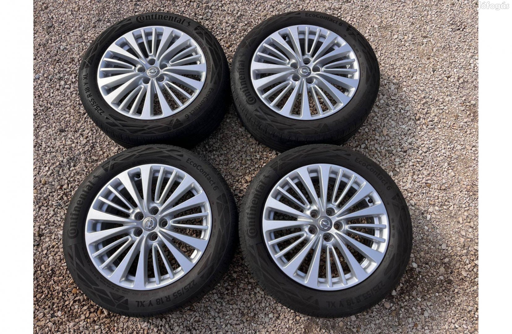 18" Opel gyári alufelni 5x108 Continental nyárigumikkal 225/55/R18