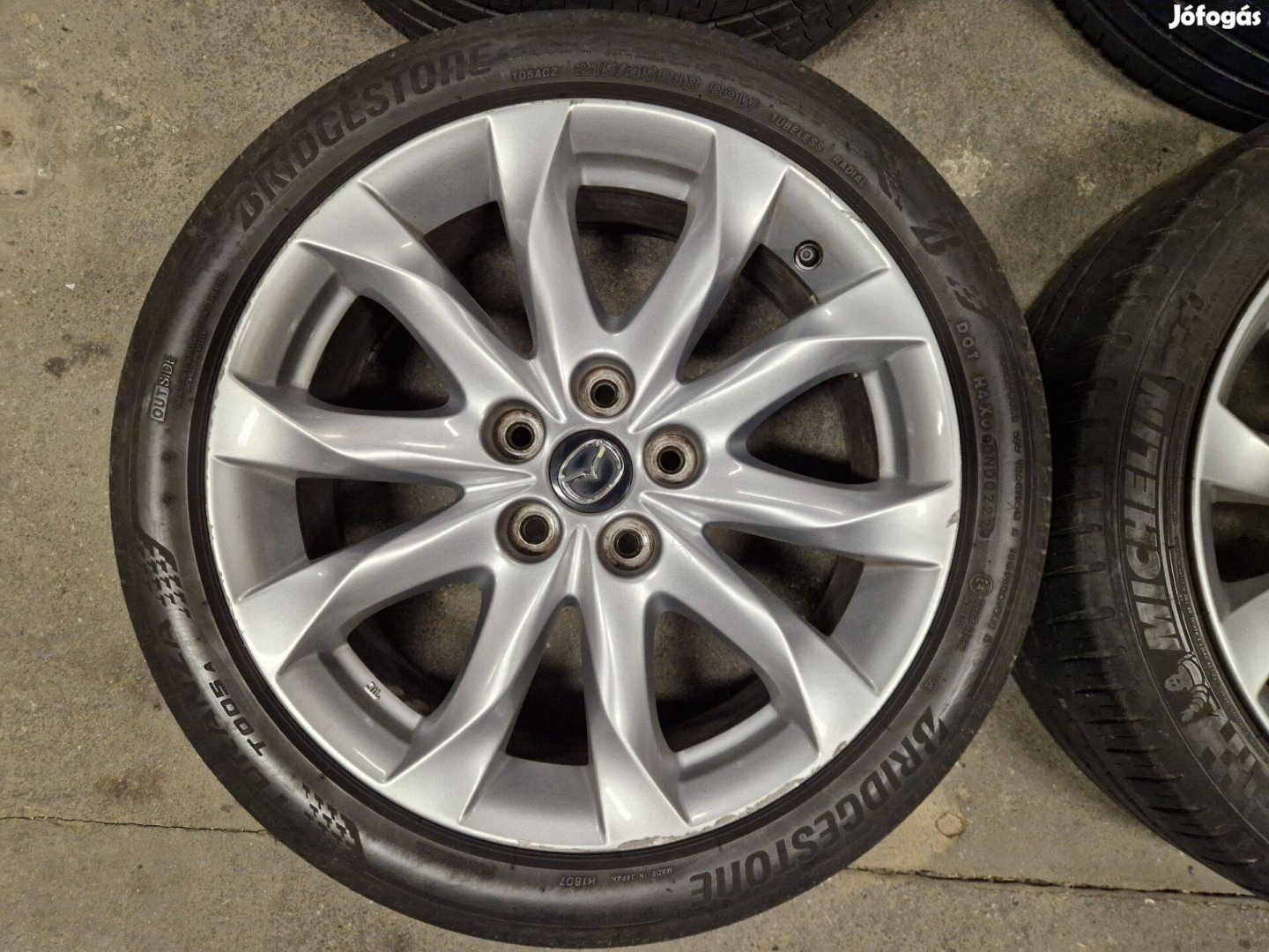 18" gyári Mazda 3 / 6 / 5 alufelni szett nyárigumikkal 18 felni 5x114