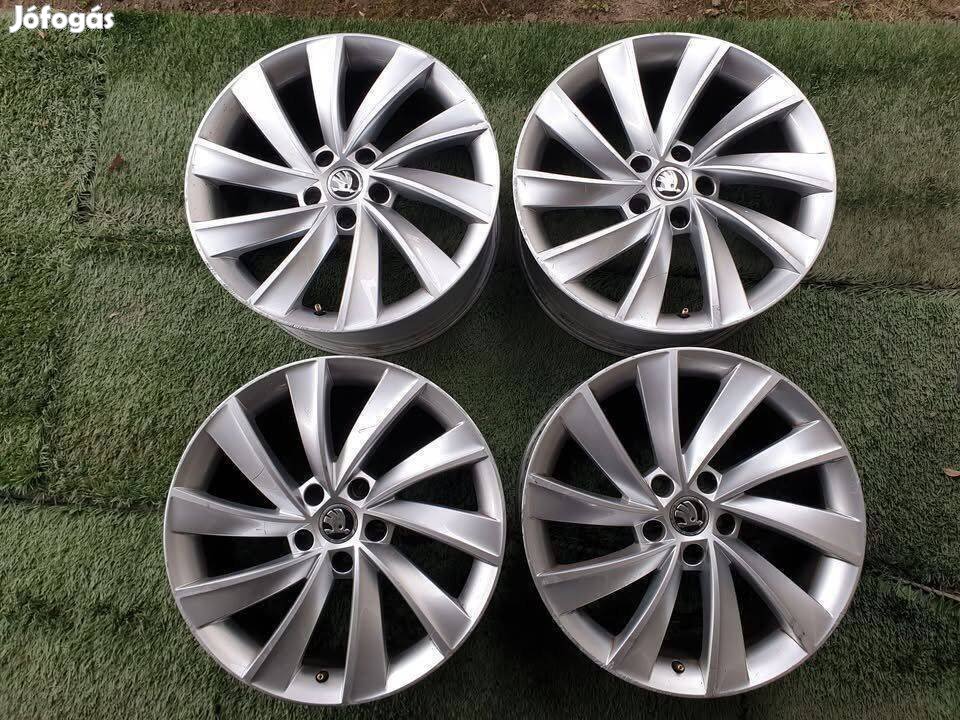 18-as Skoda turbina gyári alufelni garnitúra, jutányos ár: