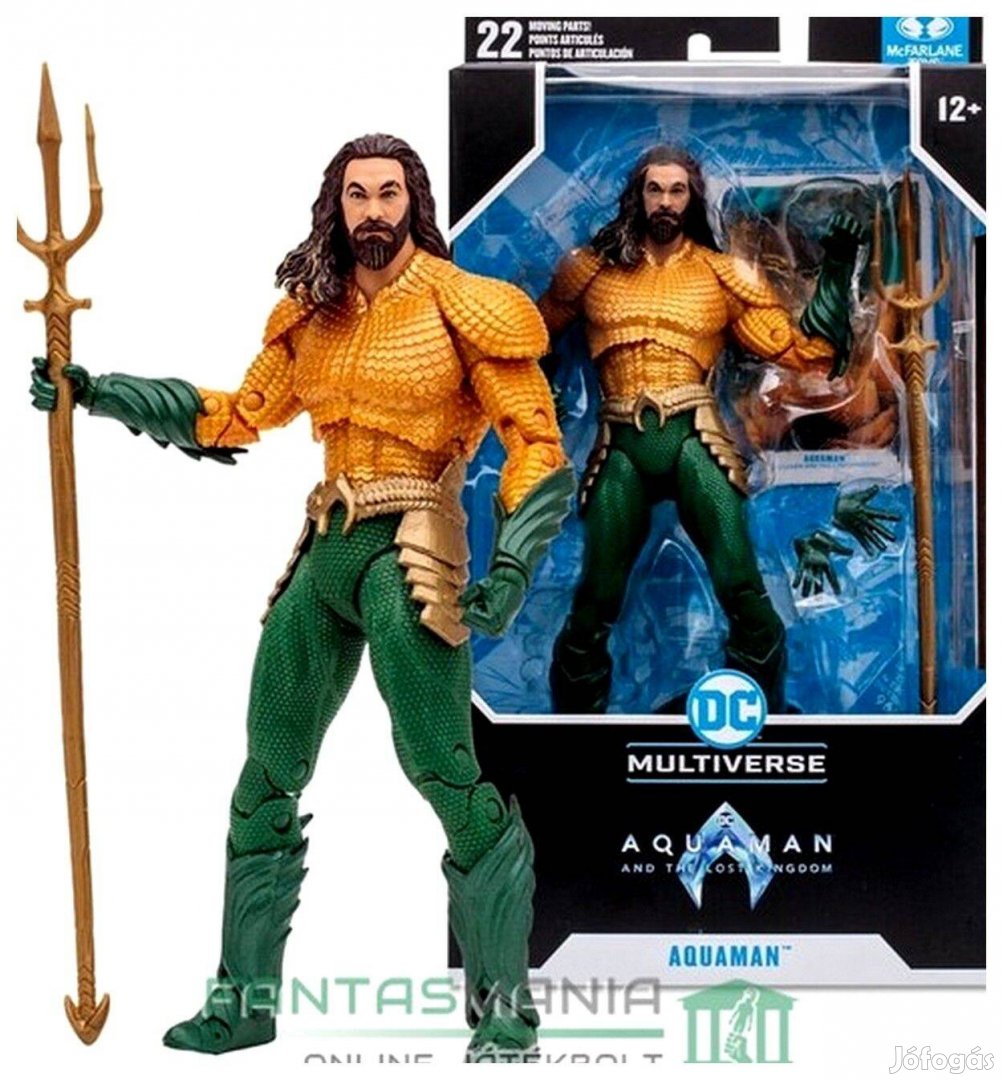 18 cm DC Multiverse Aquaman Jason Momoa Zöld-Arany ruhában
