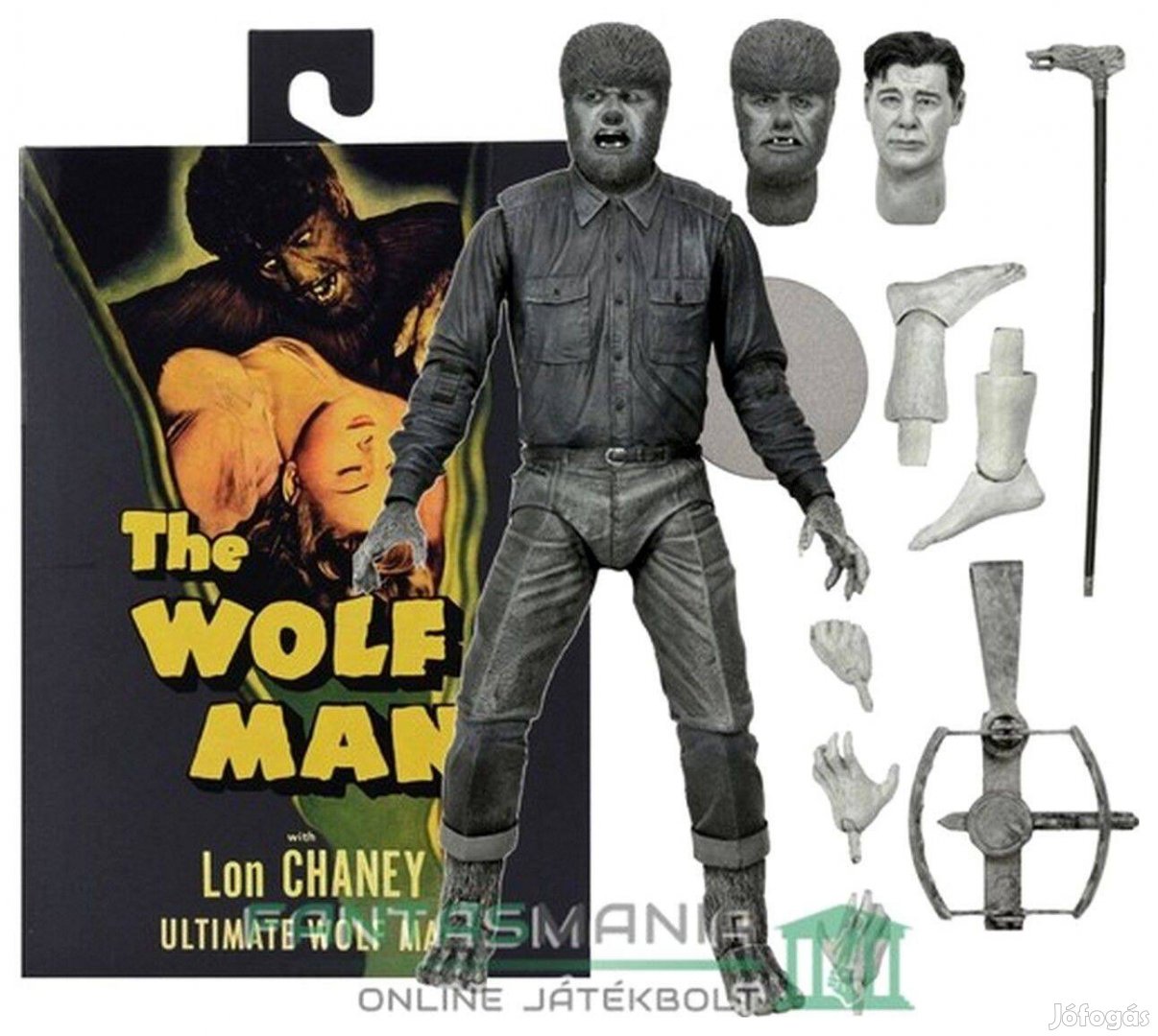 18 cm Farkasember Universal Monsters Wolfman figura Ultimate Neca