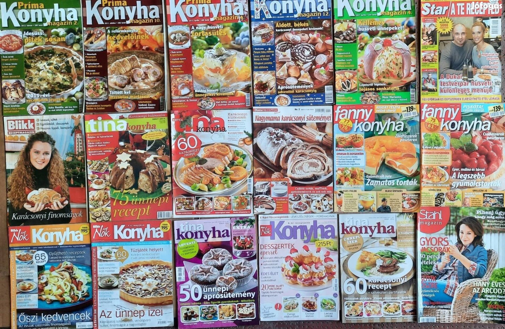 18 darab konyha, recept témájú magazin eladó